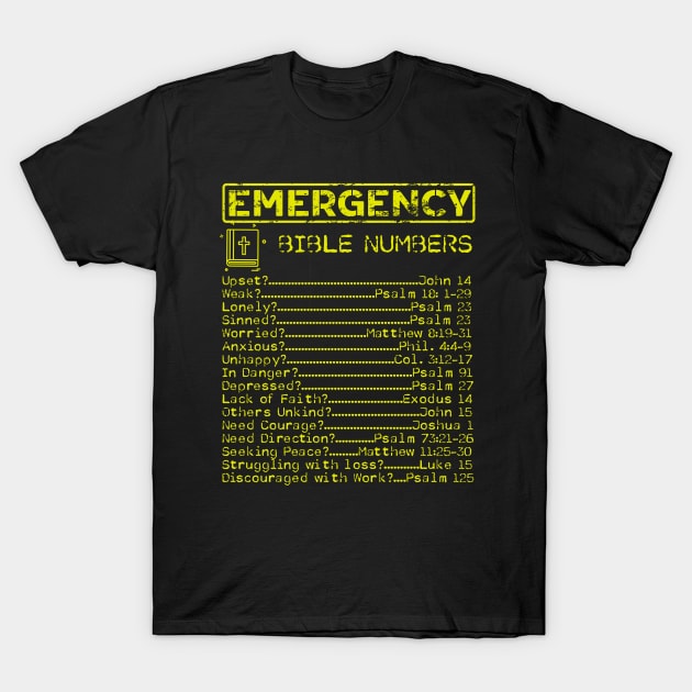 bible emergency hotline numbers, T-Shirt by JayD World